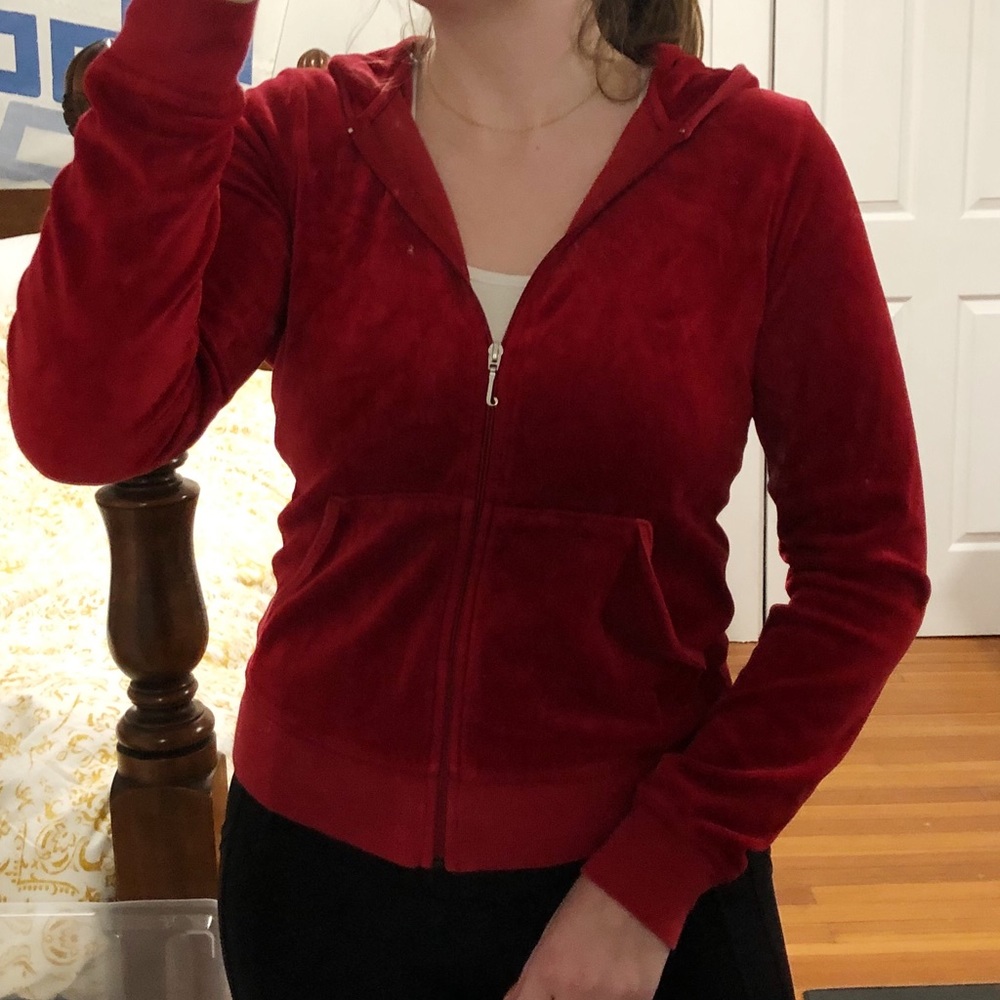 red velvet juicy couture hoody